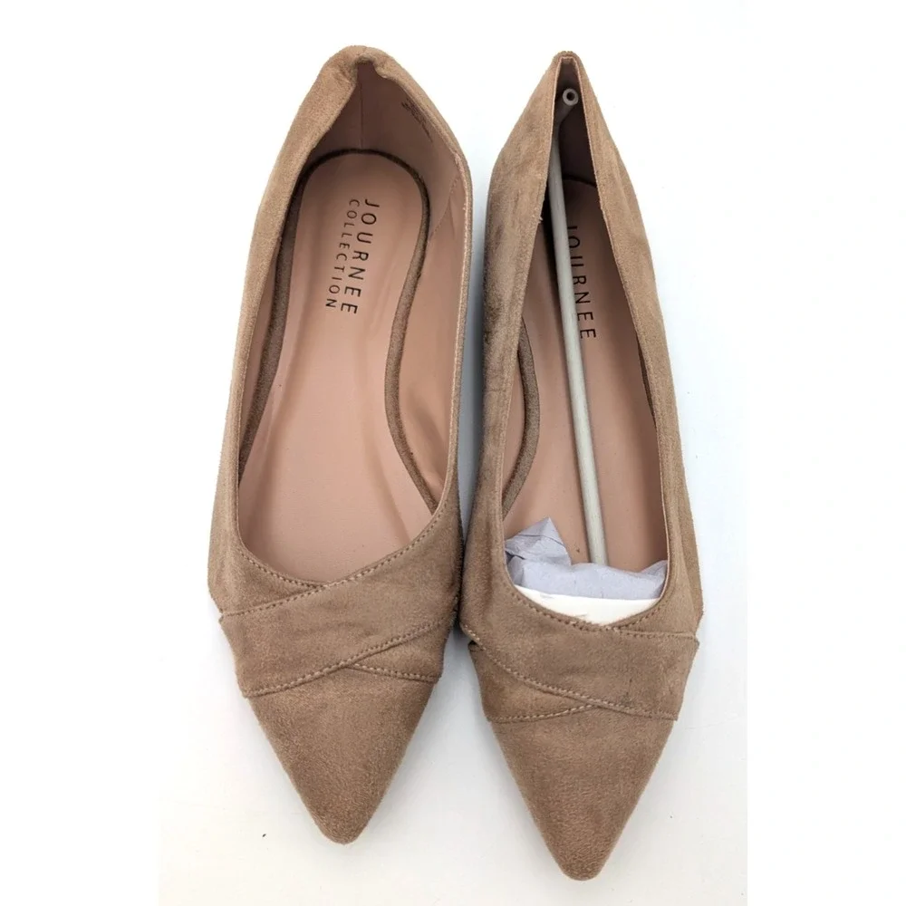 Journee Collection Womens' WINSLO Ballet Flats Business Casual size 11 brown